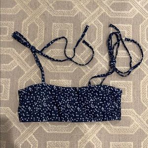 BRAND NEW navy blue & white bikini top!